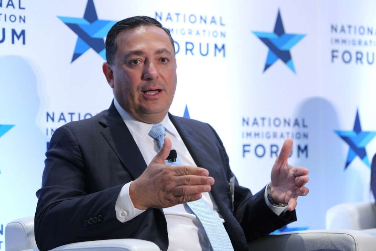 Houston Police Chief Art Acevedo talks at the National Immigration Forum conference in Washington, D.C., Oct. 5, 2017.
