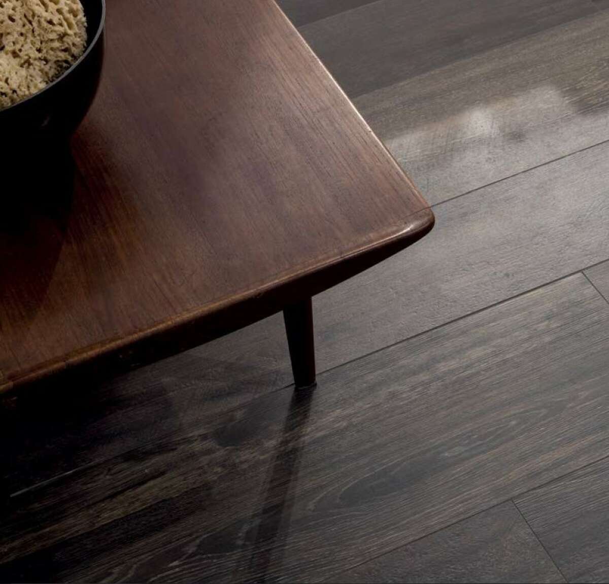 One of the hottest trends in flooring right now is porcelain tile that looks like wood. This room shows Casa Dolce Casa's Wooden Tile in brown.