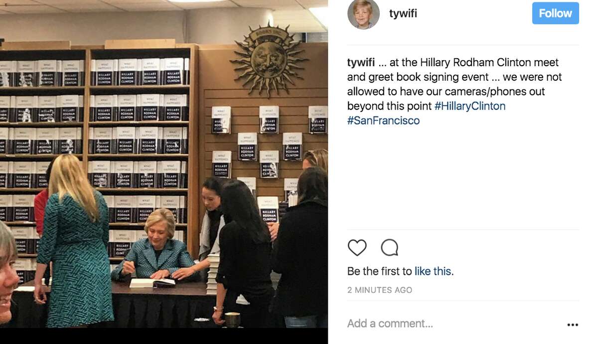 Fans and supporters waited in droves outside Book Inc. in San Francisco to get their copies of Hillary Clinton's book signed by the lady herself on Oct. 6.