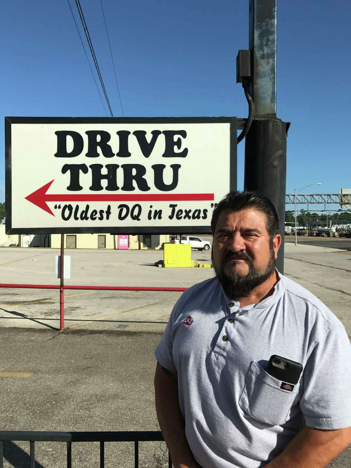 Joe Rios, a former Rusk County deputy sheriff, has managed the Henderson Dairy Queen for 16 years.
