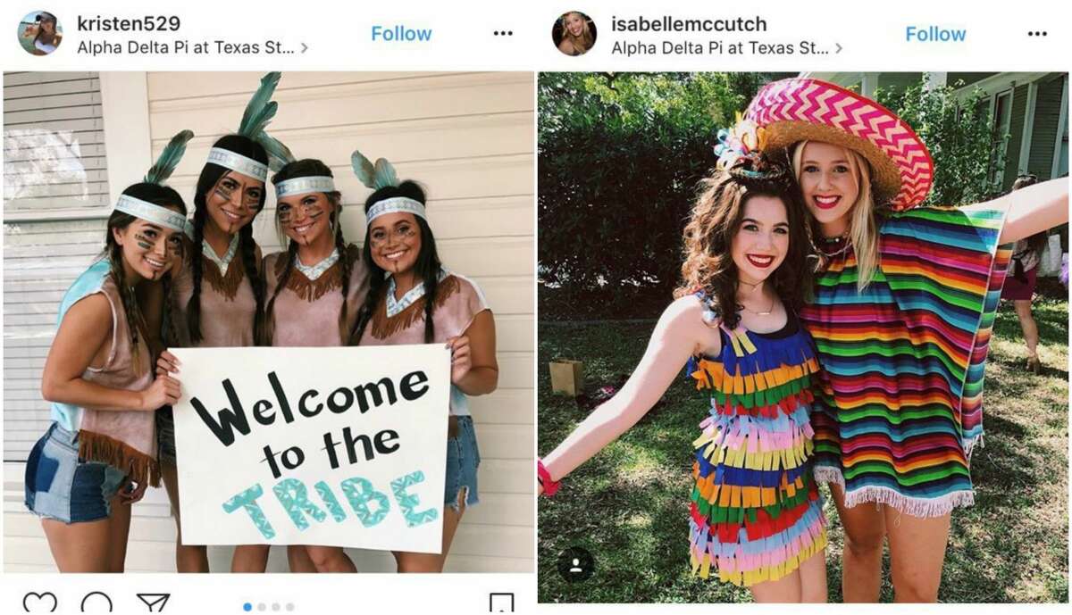 Members of Texas State's Alpha Delta Pi wore Hispanic and Native American-themed costumes during an event that welcomed newcomers angering many. Read more: Costumes of Texas State University sorority draw criticism