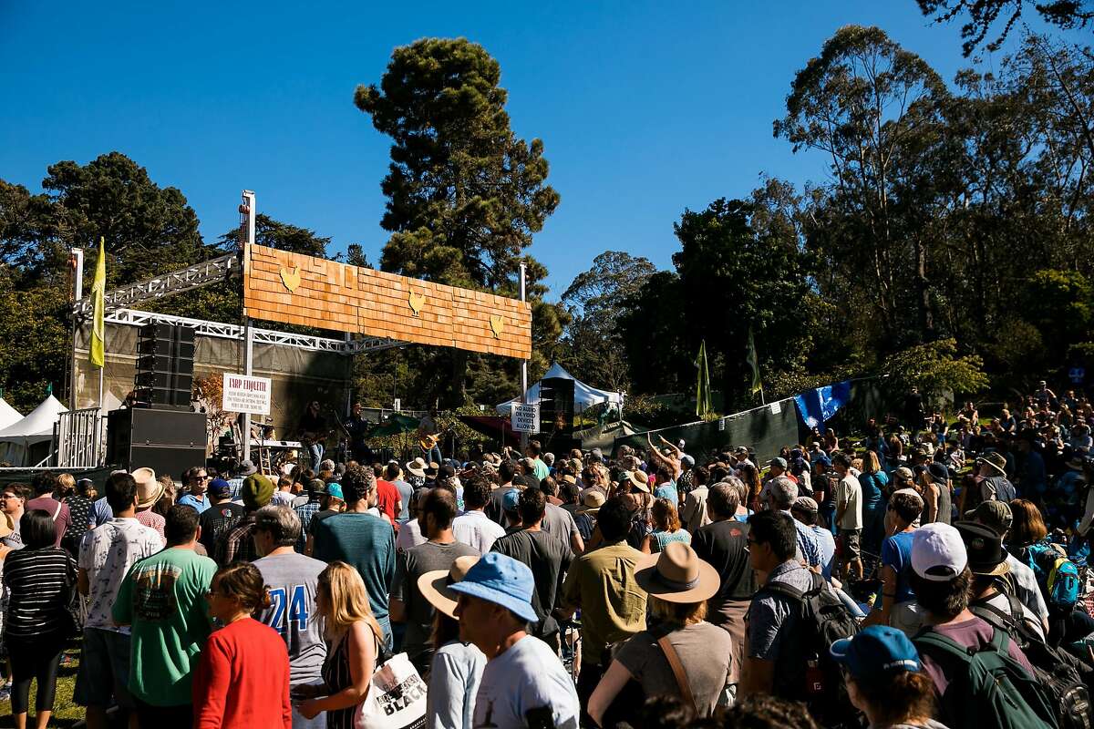 Midnight North performs at the Porch Stage at the Hardly Strictly Bluegrass in San Francisco, Calif. Saturday, October 7, 2017.
