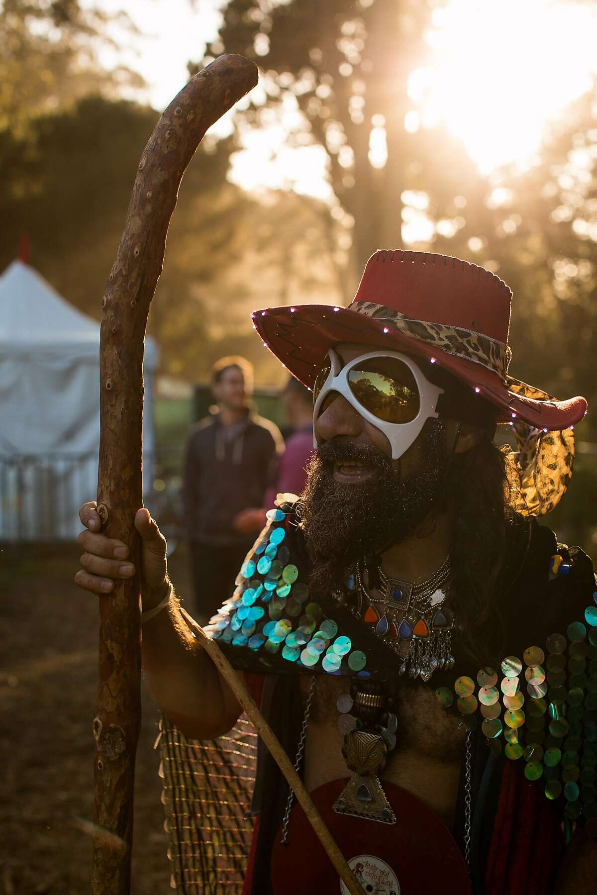 Robert E Micallef, aka the Merlin the Wizard, photographed during the Hardly Strictly Bluegrass in San Francisco, Calif. Saturday, October 7, 2017.