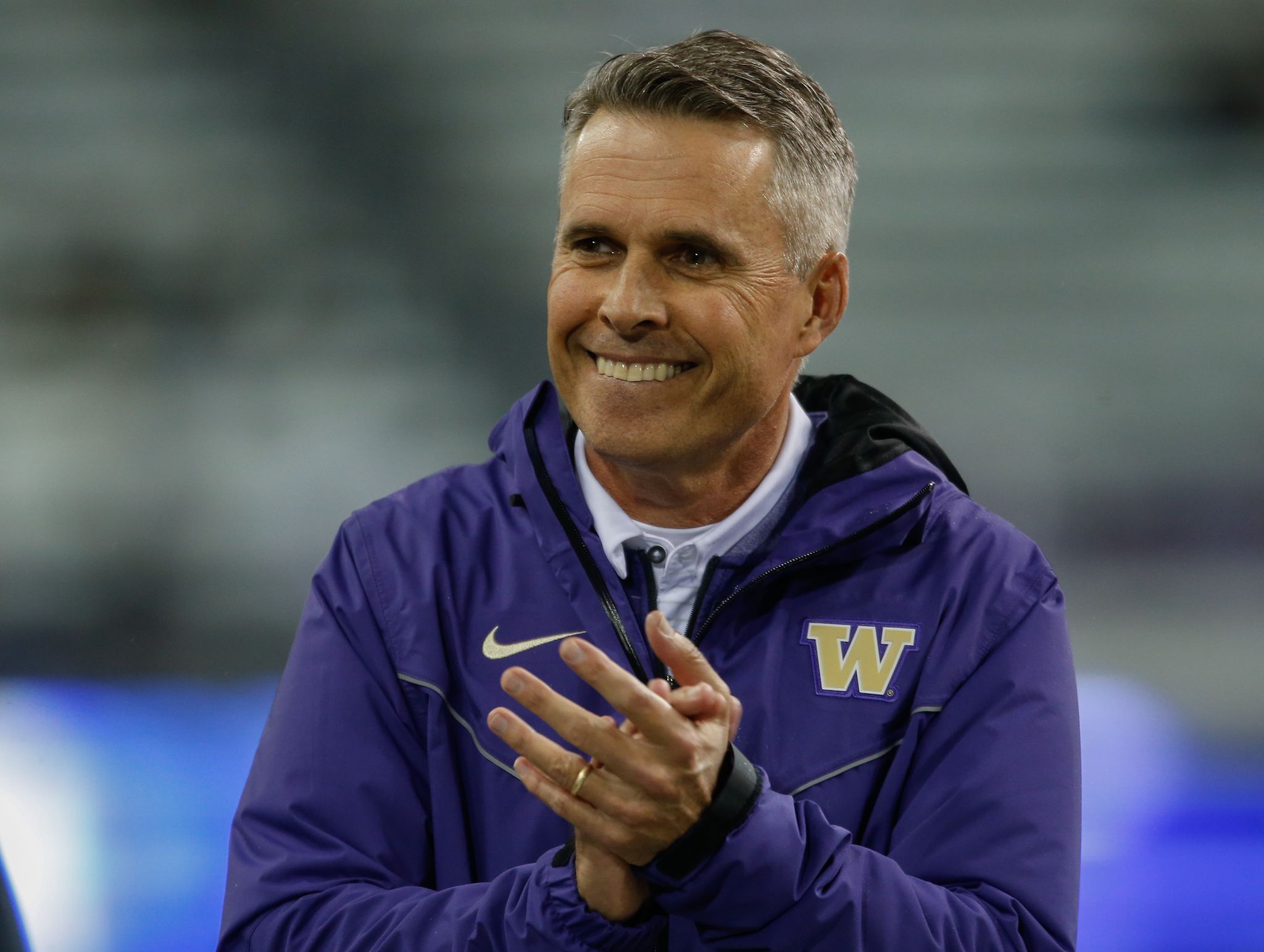 Spokane's Jimmy Lake, Chris Petersen speak before UW coaching change