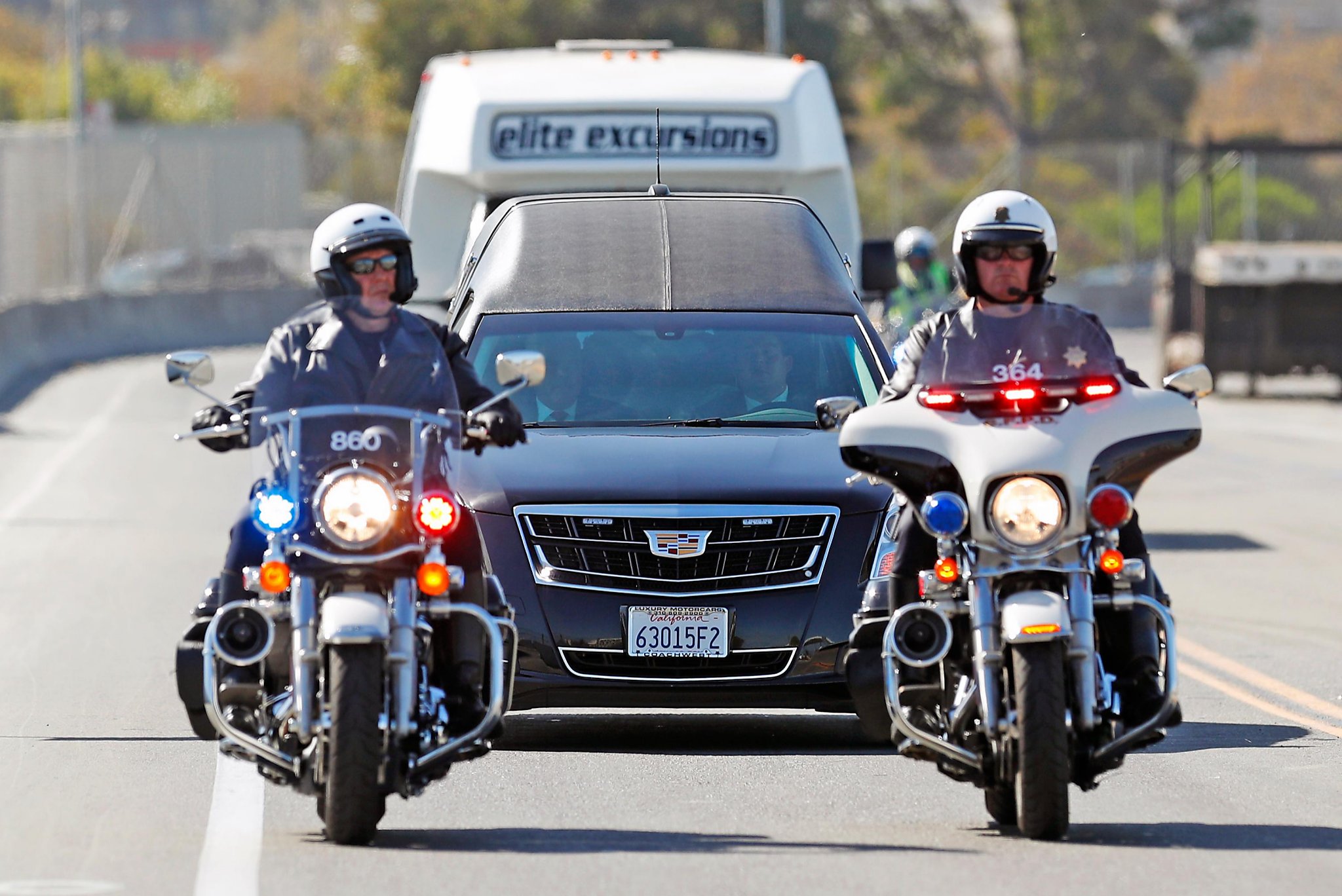 SF police escort body of officer’s wife killed in Las Vegas massacre