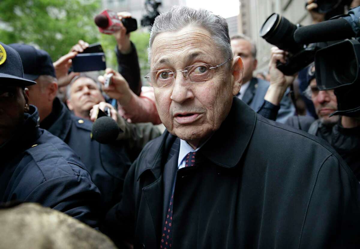 FILE - In this May 3, 2016, file photo, former Assembly Speaker Sheldon Silver leaves court in New York. New York voters will in November 2017 decide whether to allow judges to strip the pensions of corrupt officials. Calls to crack down on corruption in New York picked up momentum after both Silver and Republican Senate Leader Dean Skelos were convicted of corruption, though the convictions have since been reversed because of a U.S. Supreme Court verdict. The pensions they had coming for their years of service ?— nearly $100,000 a year for Skelos and $85,000 to $98,000 a year for Silver ?— were never imperiled. (AP Photo/Seth Wenig, File) ORG XMIT: NYAG708