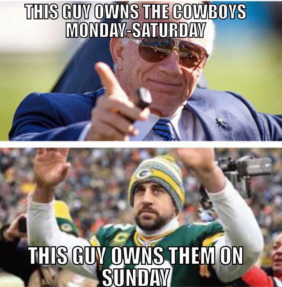 Make a meme from Dallas Cowboys' loss to the Green Bay Packers