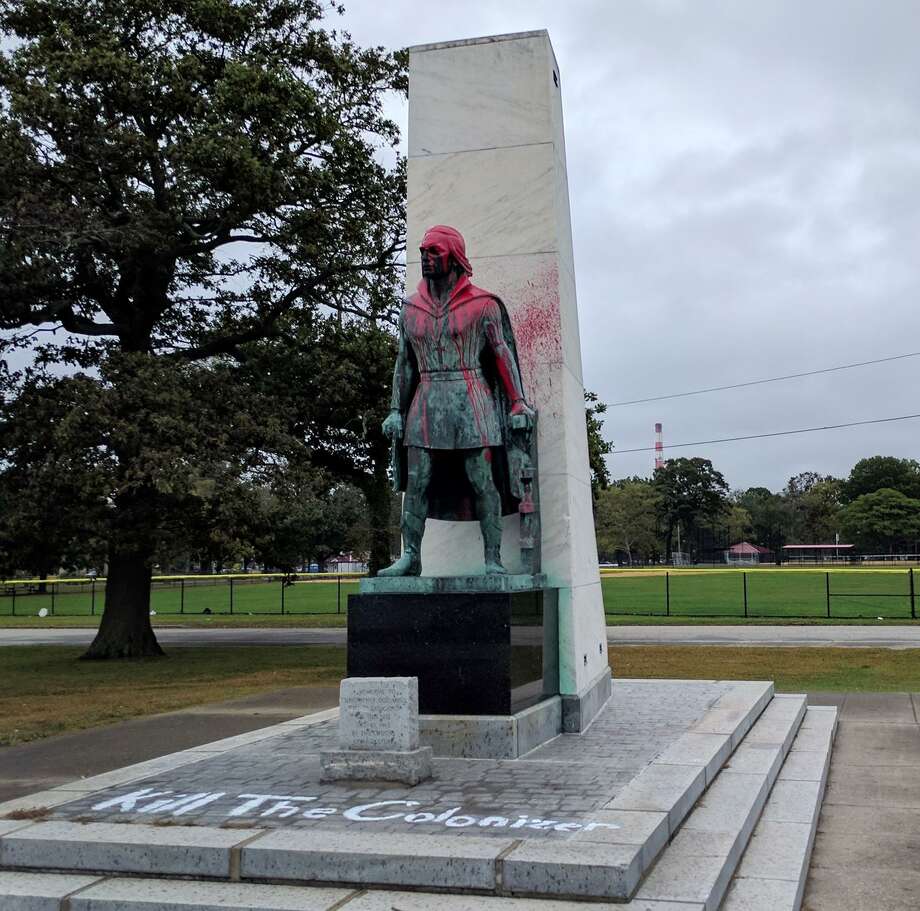 Columbus Day vandalism promoted by anarchist group New Haven Register