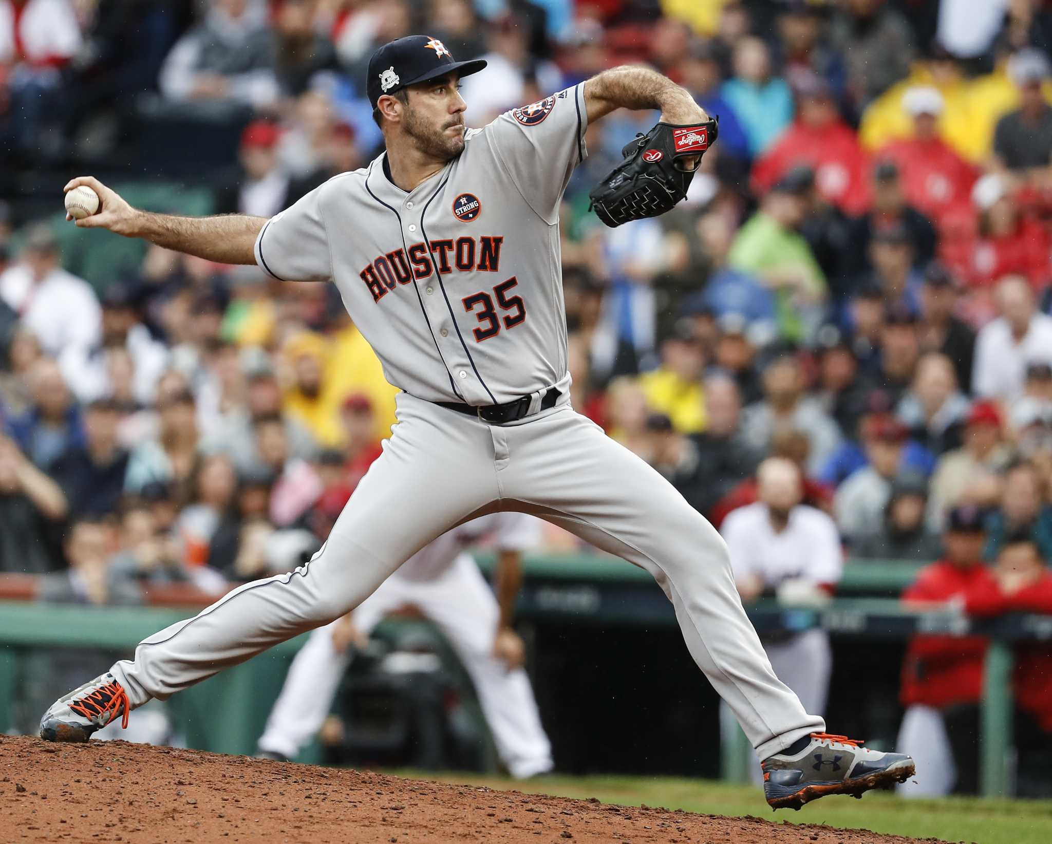 Andrew Benintendi homered off relief pitcher Justin Verlander and