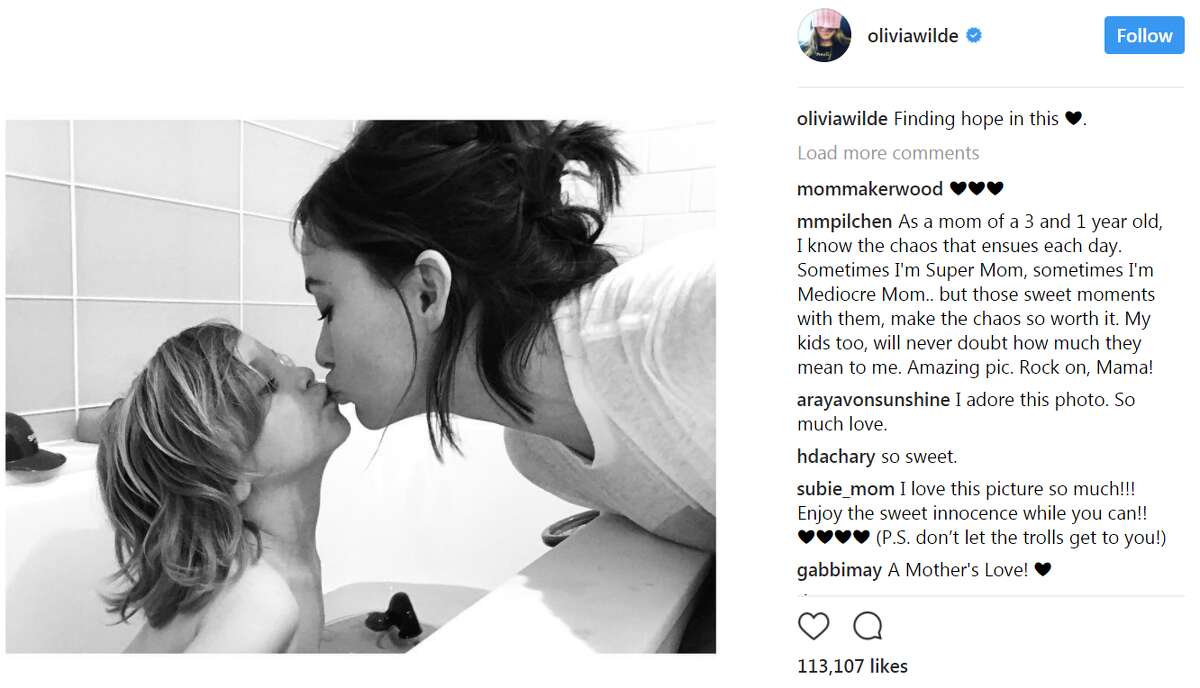 Olivia Wilde was recently mom-shamed on Instagram for sharing a picture of herself kissing her child. See other times celebrities were needlessly mom-shamed.