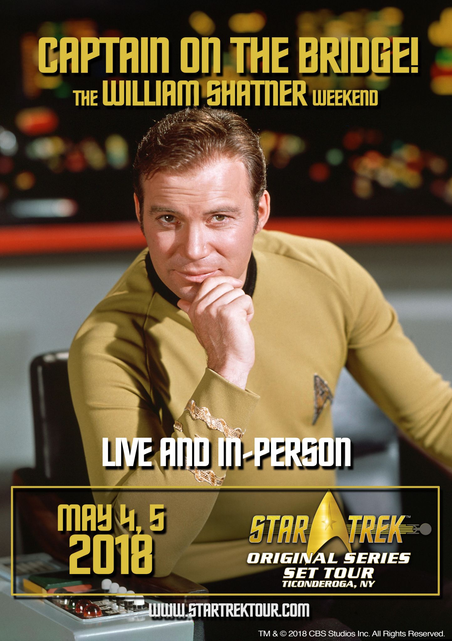 William Shatner will visit Ticonderoga Star Trek set