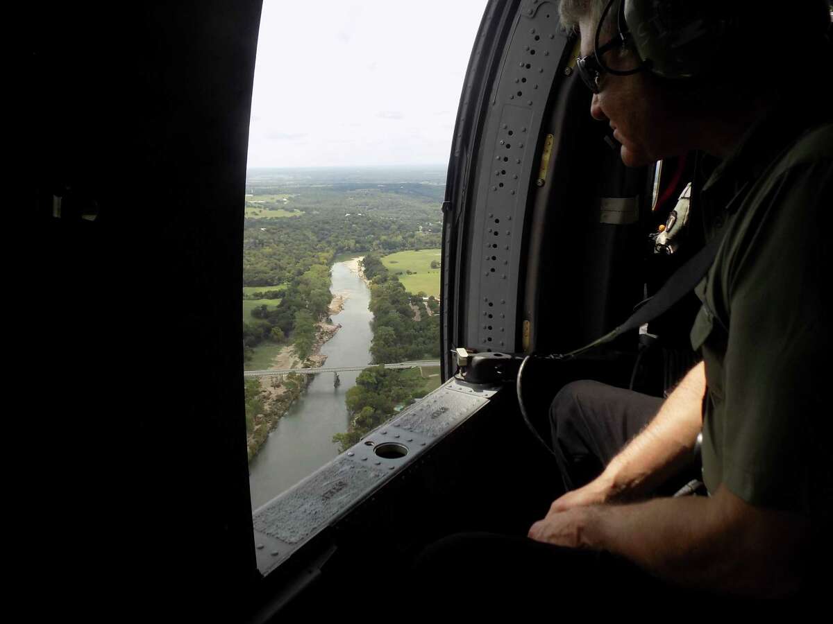 Congressman Michael McCaul, R-Texas, took an aerial tour Sept. 18 of flooded Houston areas including Cypress Creek, the Addicks and Barker reservoirs and the Buffalo Bayou.