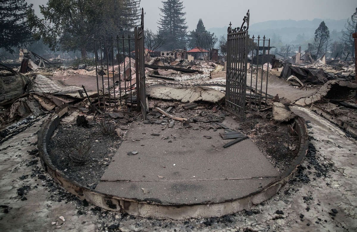 The Estancia Apartment Homes on Old Redwood Hwy. were completely destroyed on Oct. 9, 2017 in Santa Rosa, Calif.