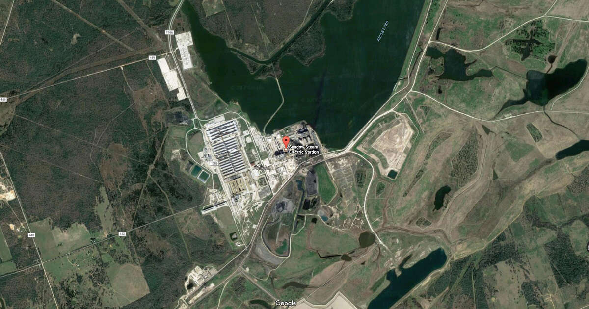 A screenshot of a Google Maps image of the Sandow Power Plant in Milam County, Texas. On Oct. 13, 2017, Dallas-based Vistra Energy announced it shut down this plant and the Big Brown Power Plant in Freestone County and lay off hundreds of workers.