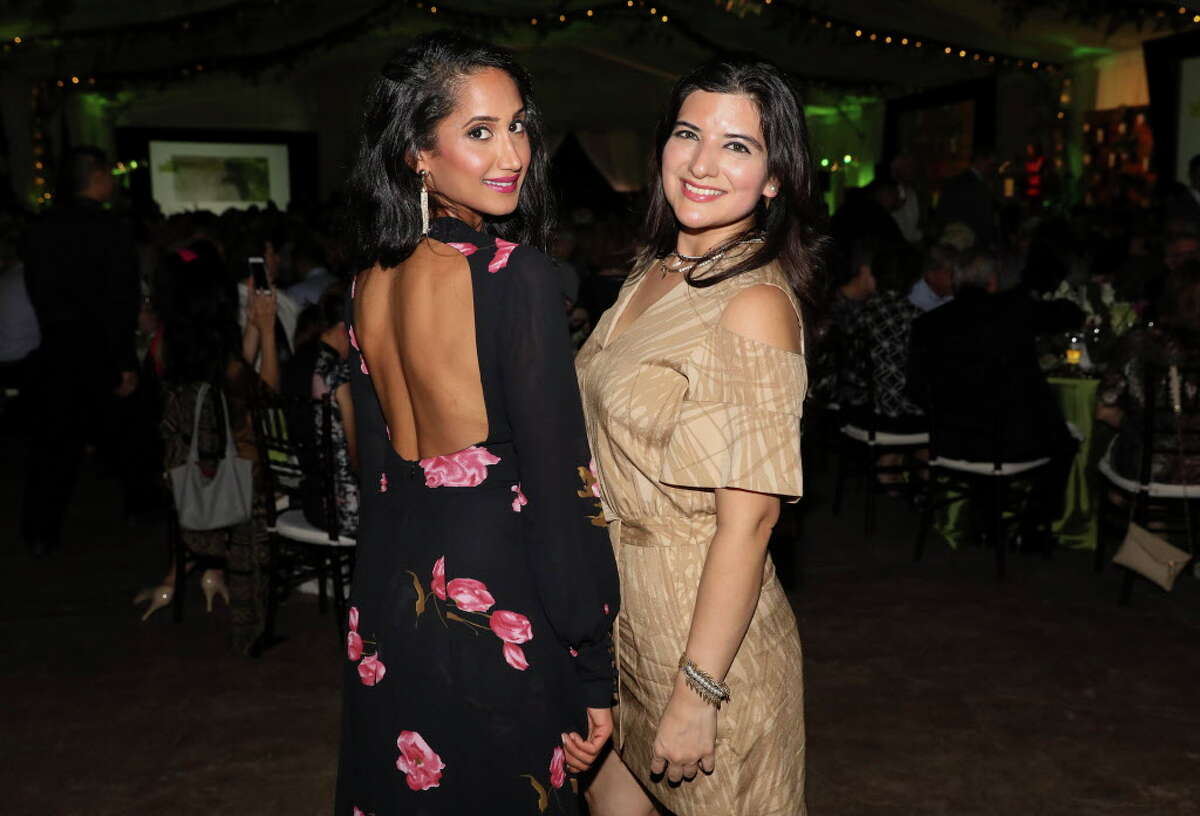 Sarah Chellappan, left, and Lydia Tapia pose for a photo at Houston Zoo Gala Thursday, Oct. 12, 2017, in Houston.