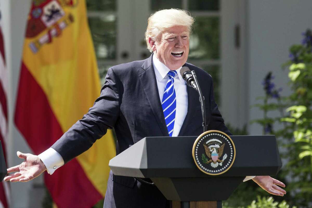 U.S. President Donald Trump, shown here at a joint press conference with Spain’s prime minister on Sept. 26, has always had a contentious relationship with the press, but his suggestion that NBC should have its license pulled because of allegedly fake news reveals his misunderstanding both of how broadcast licensing works and of press freedom.