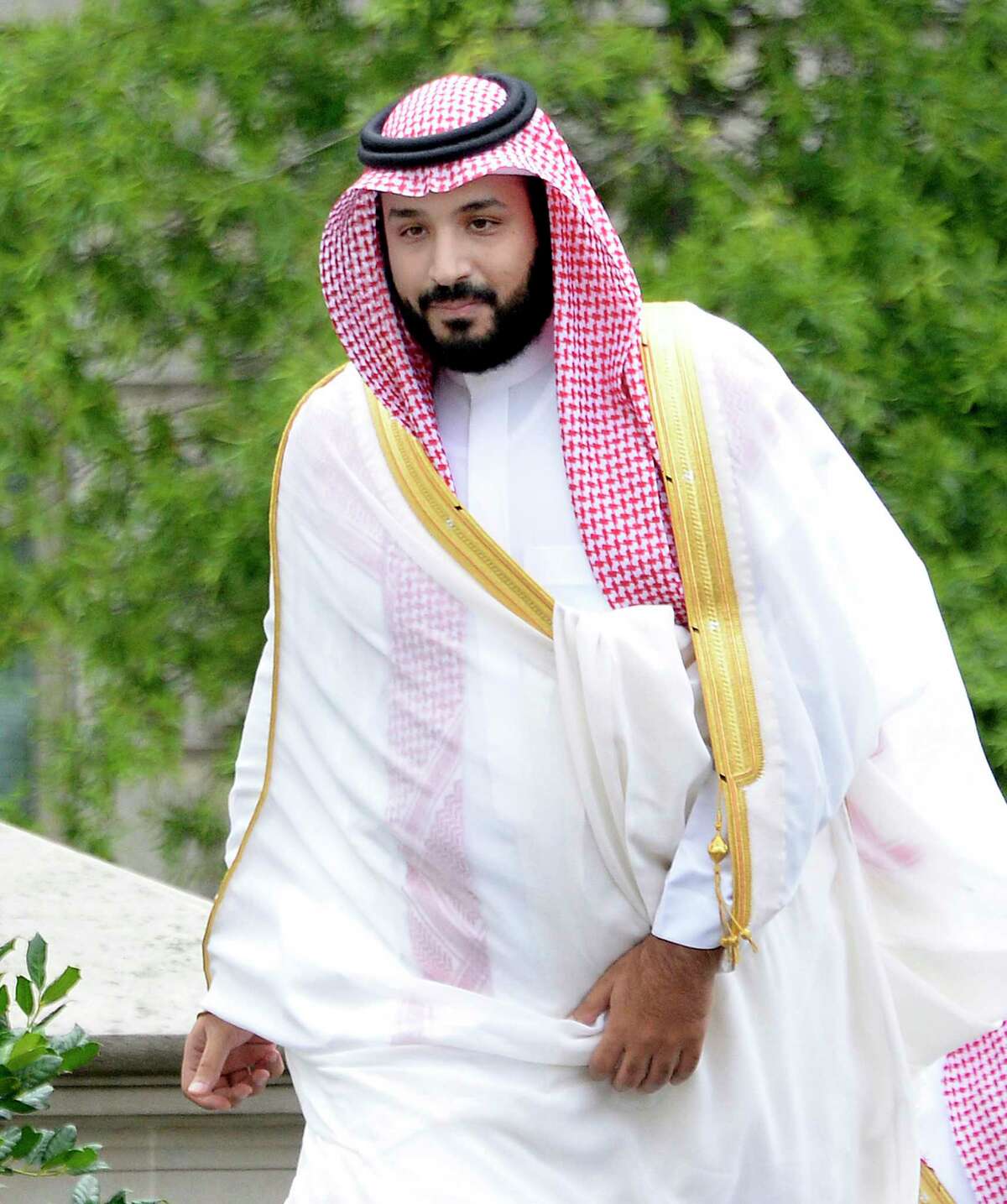 Mohammed bin Salman of Saudi Arabia arrives at the White House to attend a meeting with President Barack Obama on June 17, 2016, in Washington, D.C. S(Olivier Douliery/Abaca Press/TNS)