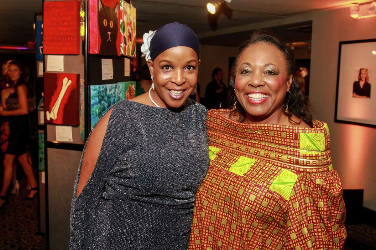 Art League Houston patrons toast Lynn Goode and Trenton