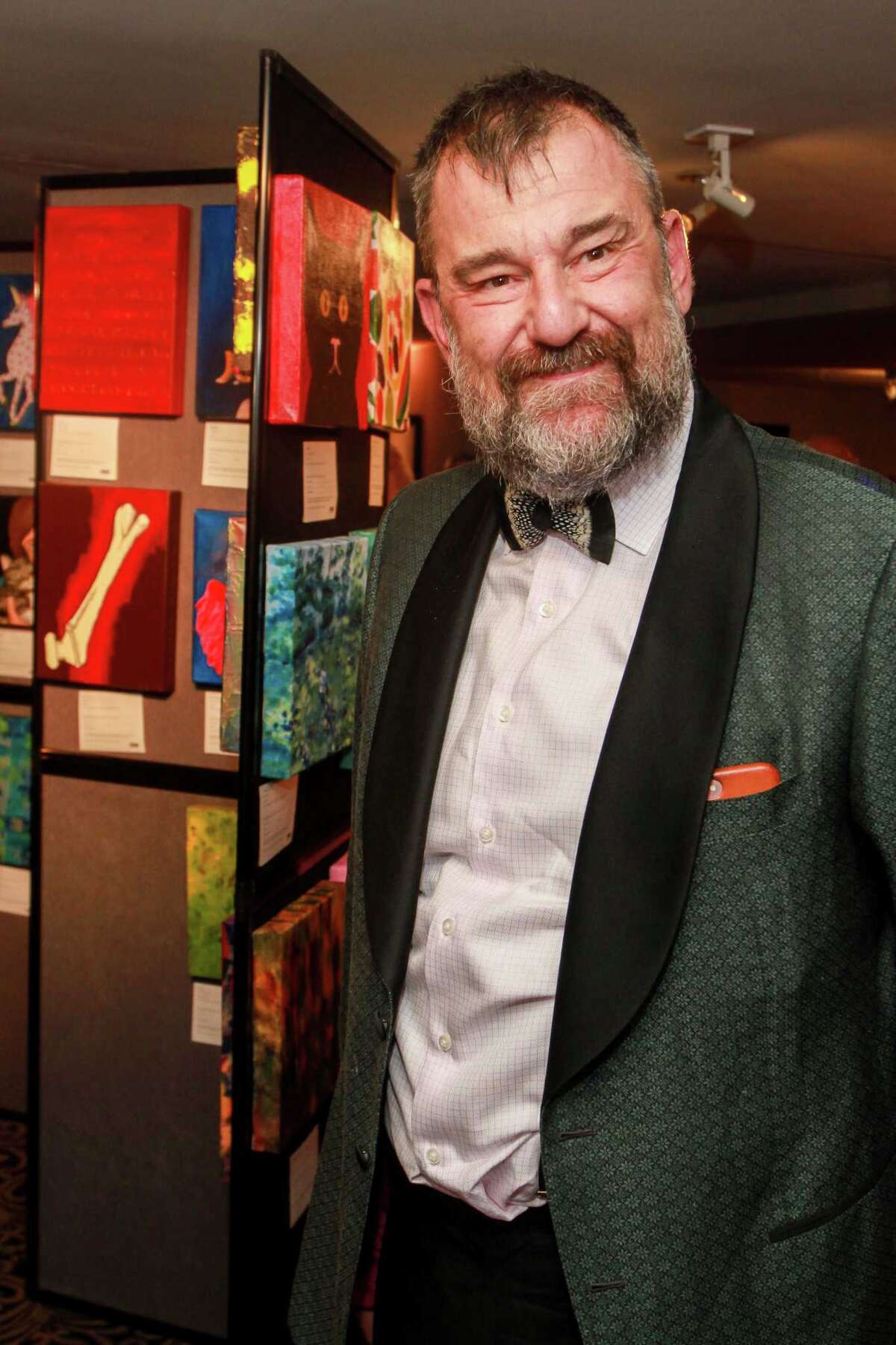 Art League Houston patrons toast Lynn Goode and Trenton