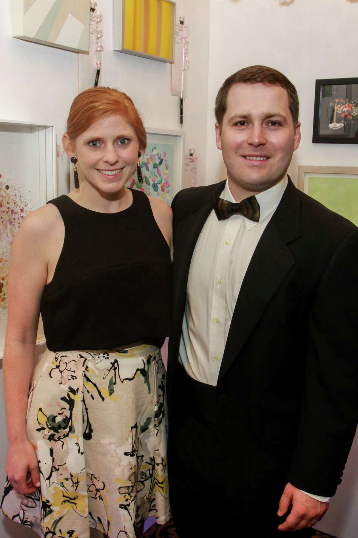 Art League Houston patrons toast Lynn Goode and Trenton