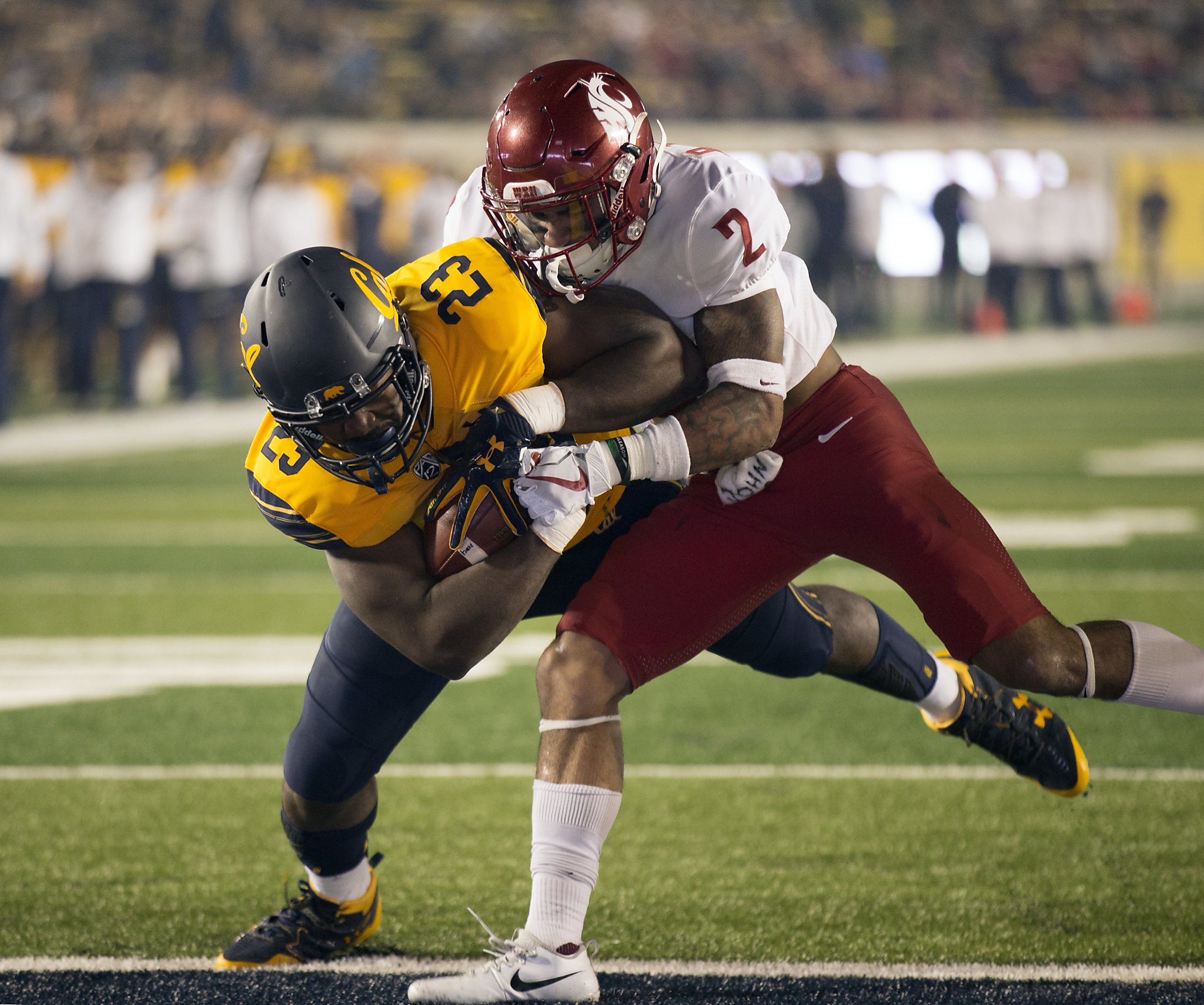 Vic Enwere sets bruising tone for Cal's running game