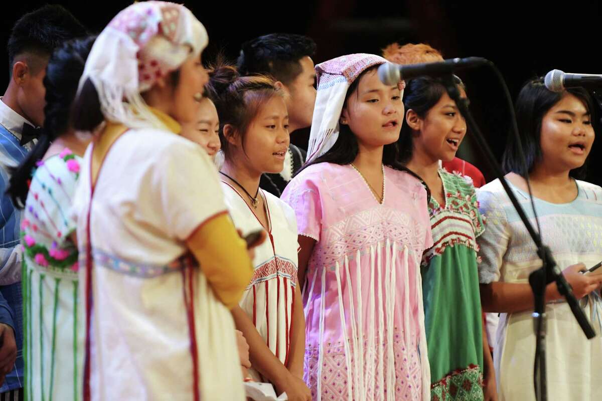 Members of the Albany Karen Youth group perform the song "Tah Eh" (The Love) during the annual Festival of Nations at the Empire State Plaza Convention Center on Sunday, Oct. 23, 2016, in Albany, N.Y. (Paul Buckowski / Times Union)