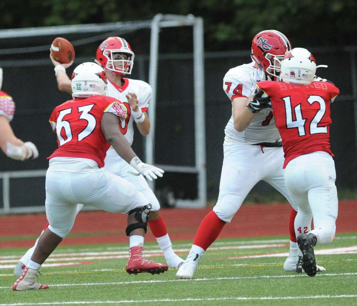 Greenwich football team beats rival New Canaan