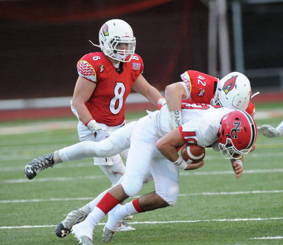 Greenwich football team beats rival New Canaan