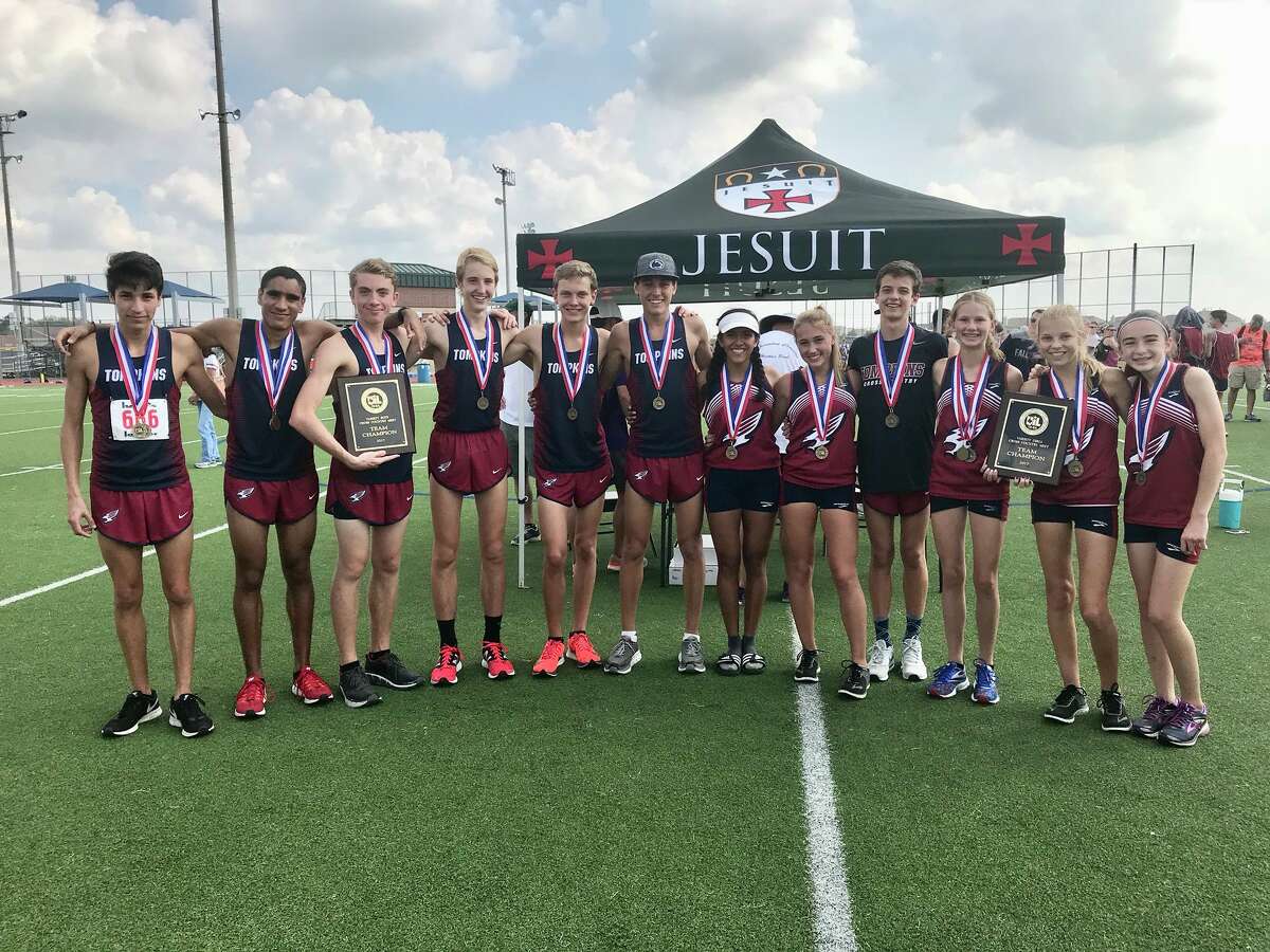 The Tompkins cross country teams swept the District 19-6A championships Oct. 14 at Seven Lakes High School. The Falcons won the girls division by more than 30 points, while the boys won a sixth-place tiebreaker with Seven Lakes.