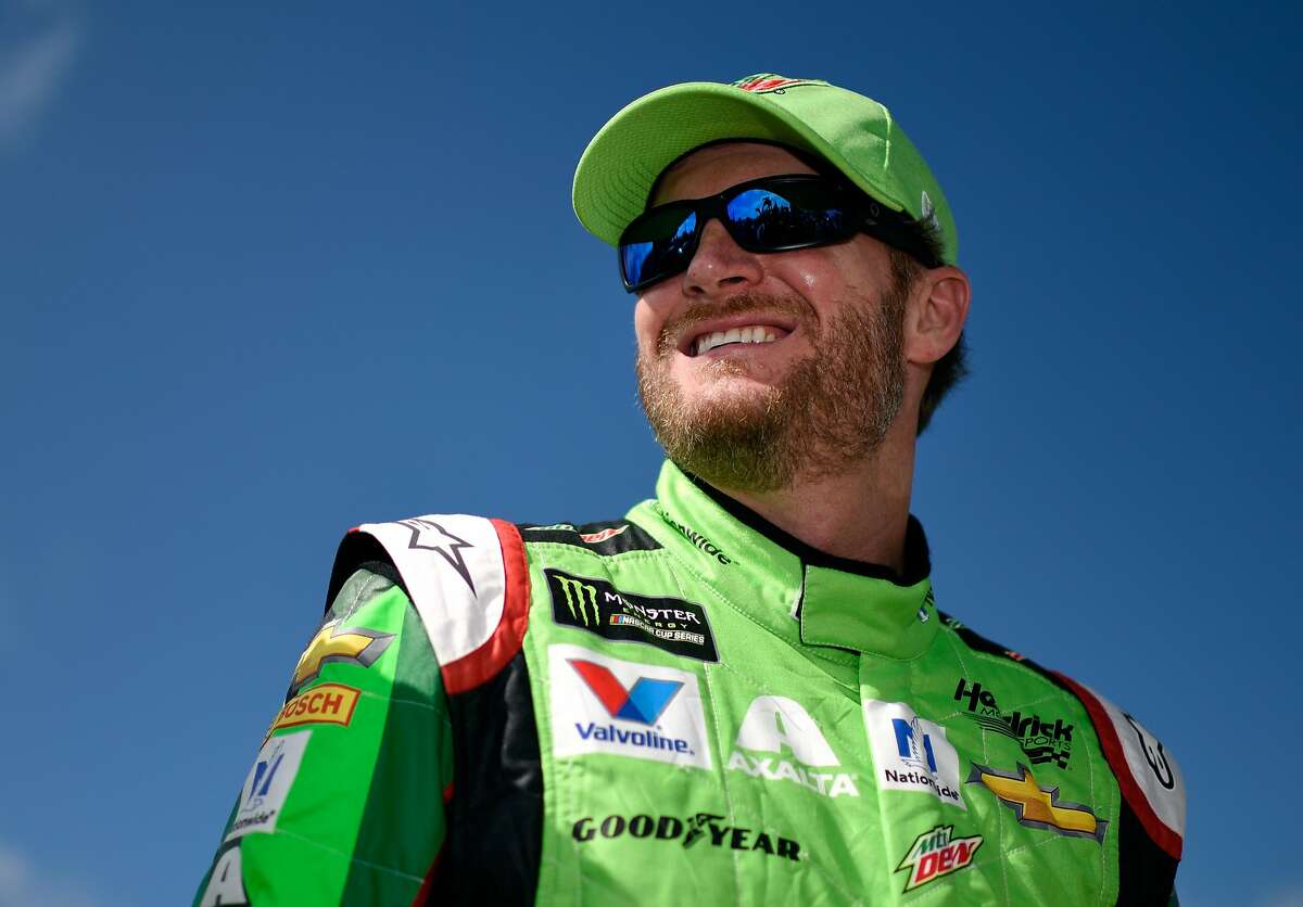 TALLADEGA, AL - OCTOBER 15: Dale Earnhardt Jr., driver of the #88 Mountain Dew Chevrolet, prepares to drive during the Monster Energy NASCAR Cup Series Alabama 500 at Talladega Superspeedway on October 15, 2017 in Talladega, Alabama. (Photo by Jared C. Tilton/Getty Images)