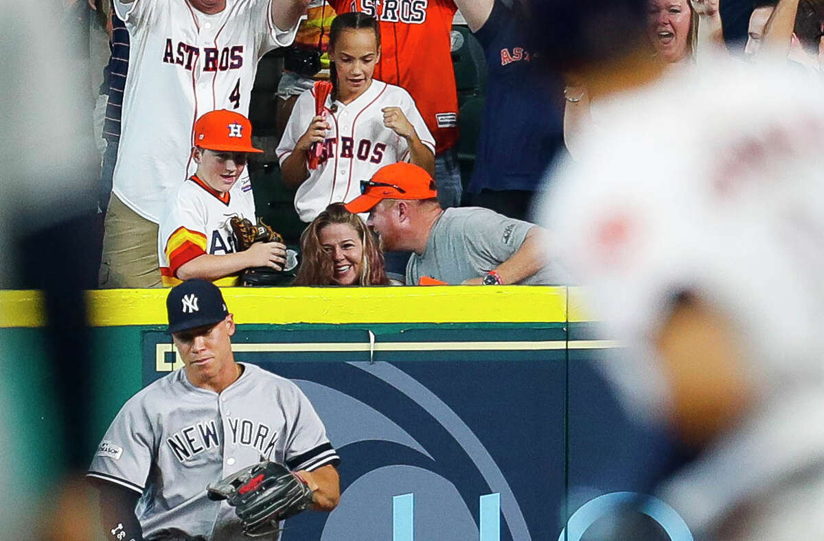 PHOTOS: A look at the big play in Game 2 and photos of Cade Riley, who died a month before his family's brush with fame Carson Riley (left) his mother Amanda and dad Mike react to Carlos Correa's home run that Carson nearly caught in front of Yankees right fielder Aaron Judge in the fourth inning of Game 2 of the ALCS at Minute Maid Park on Saturday, Oct. 14, 2017, in Houston. ( Brett Coomer / Houston Chronicle ) Browse through the photos above for a look at the home run as well as photos of Cade Riley, who passed away a month before his brother's brush with fame.