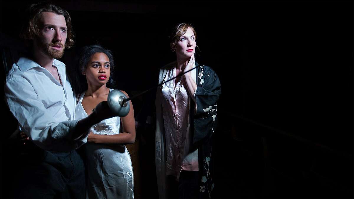 From left: Ben Elie, Caitlyn Prather and Laura Zimmerman in Inferno Theatre's "Dracula."
