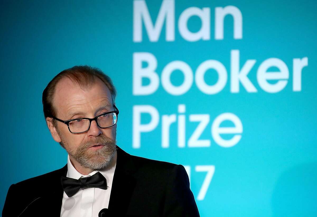 LONDON, ENGLAND - OCTOBER 17: Winning author George Saunders on stage at the Man Booker Prize dinner and reception at The Guildhall on October 17, 2017 in London, England. (Photo by Chris Jackson/Getty Images)
