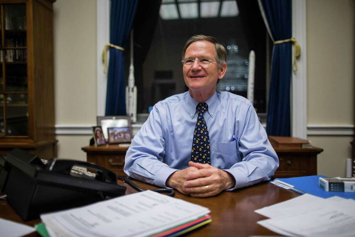 Rep. Lamar Smith (R-Texas), chair of the House Committee on Science, Space and Technology, at his office in the Rayburn House Office Building in Washington, Dec. 2, 2015. Smith and other Republicans on the committee have long attacked a 2015 study the National Oceanic and Atmospheric Administration published that likely negates data in an earlier 2013 scientific paper that seemed to show that global warming had slowed since the late 1990s.
