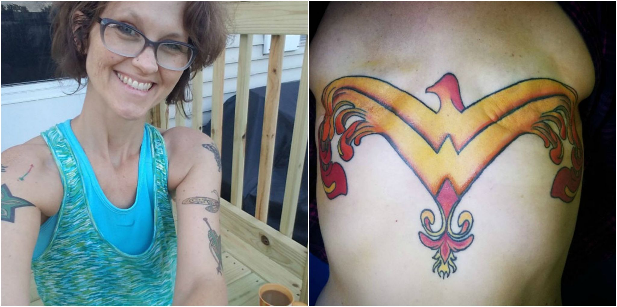 Woman Covers Her Double Mastectomy Scars With Beautiful Wonder Woman Tattoo