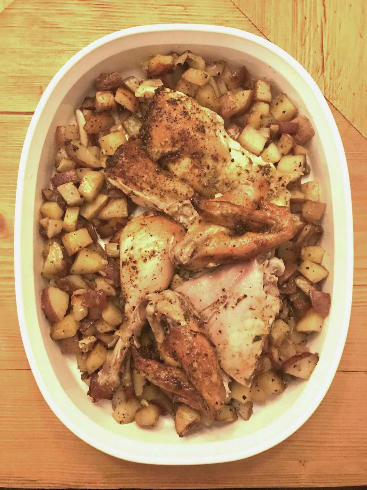 Bundt Pan Roast Chicken with Potatoes
