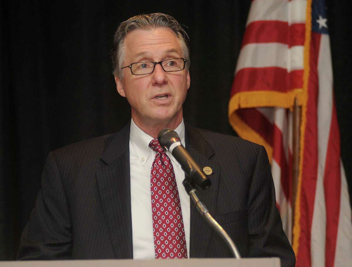 Mayoral candidate Stephen Costello speaks at the Greater Heights Area Chamber of Commerce luncheon at the Sheraton Houston Brookhollow Wednesday August 12, 2015.(Dave Rossman photo)