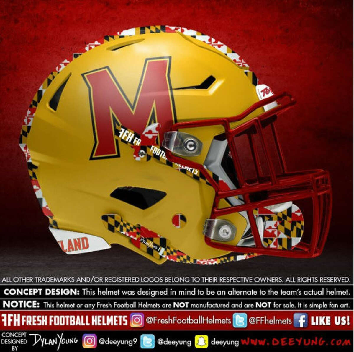 Custom NCAA concept football helmets show what your favorite college
