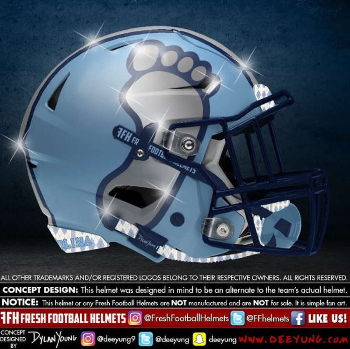 Custom NCAA concept football helmets show what your favorite college