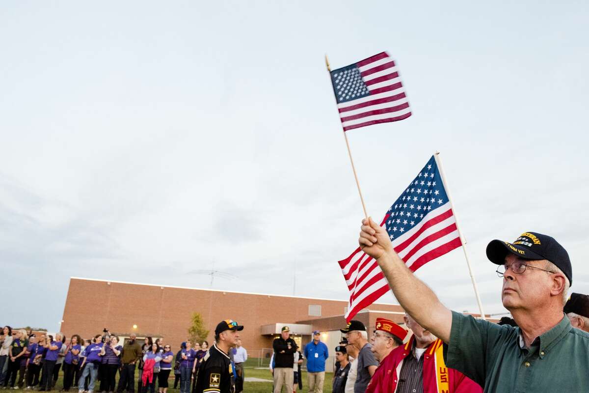 Watch national anthem from Dow vs. Midland high football game Oct. 20, 2017