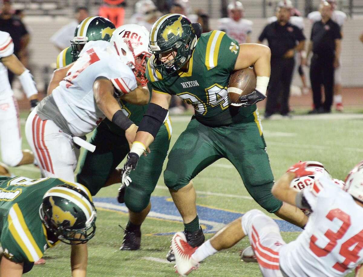 Nixon’s Chris Casas had a career-high 153 yards rushing in the Mustangs’ 31-14 win over Rio Grande City on Friday night at Shirley Field.