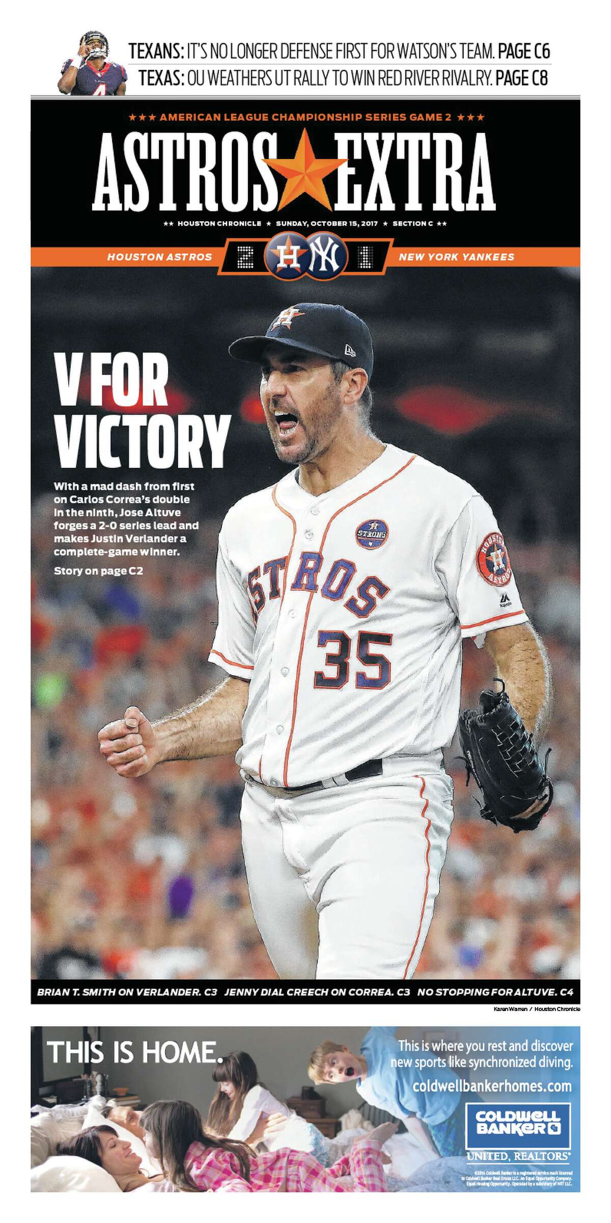 Houston Chronicle front pages capture Astros' run to World Series