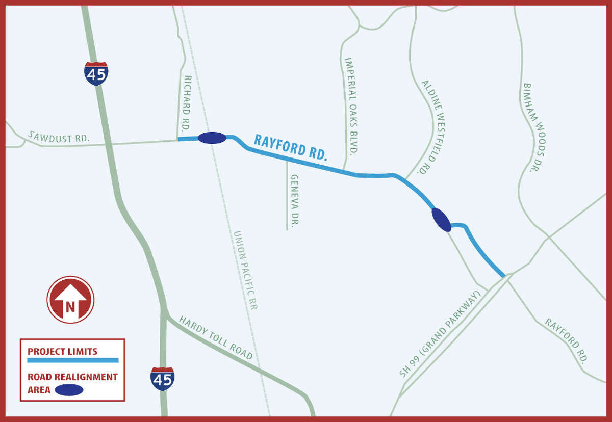 Montgomery County's Rayford Road widening project is expected to be completed in 2019.
