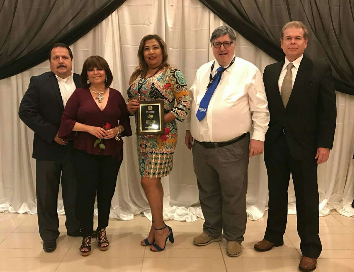 Members of the Laredo Crime Stoppers and Laredo Police Department pose for a photo after garnering the Productivity Award during the 29th Annual Texas Crime Stoppers Conference in Seguin.