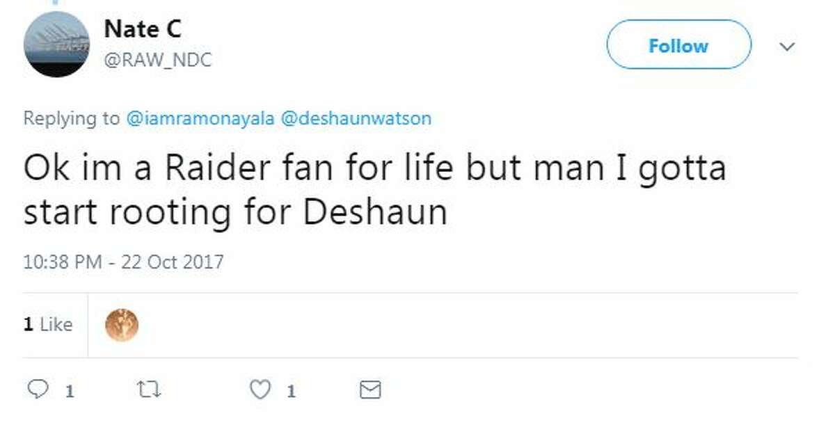 @RAW_NDC: "Ok im a Raider fan for life but man I gotta start rooting for Deshaun"