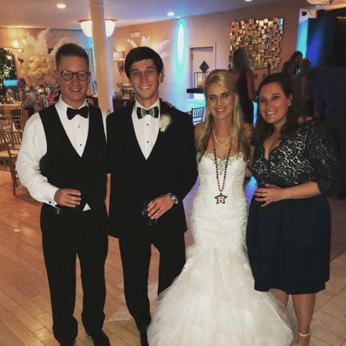 Houston bride wears Astros jersey to her New Orleans wedding