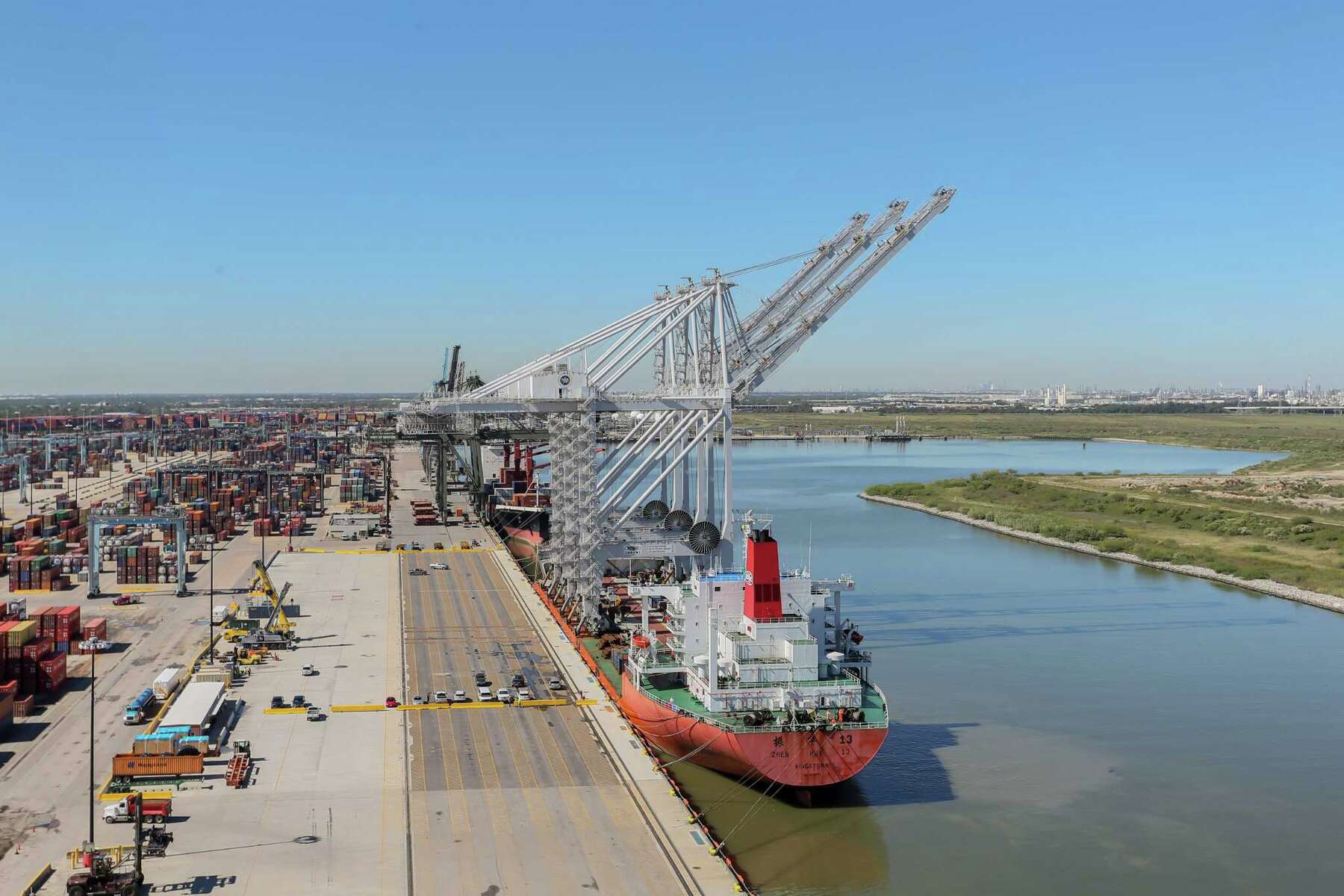 Towering Cranes Arrive In Houston After 3 Months At Sea
