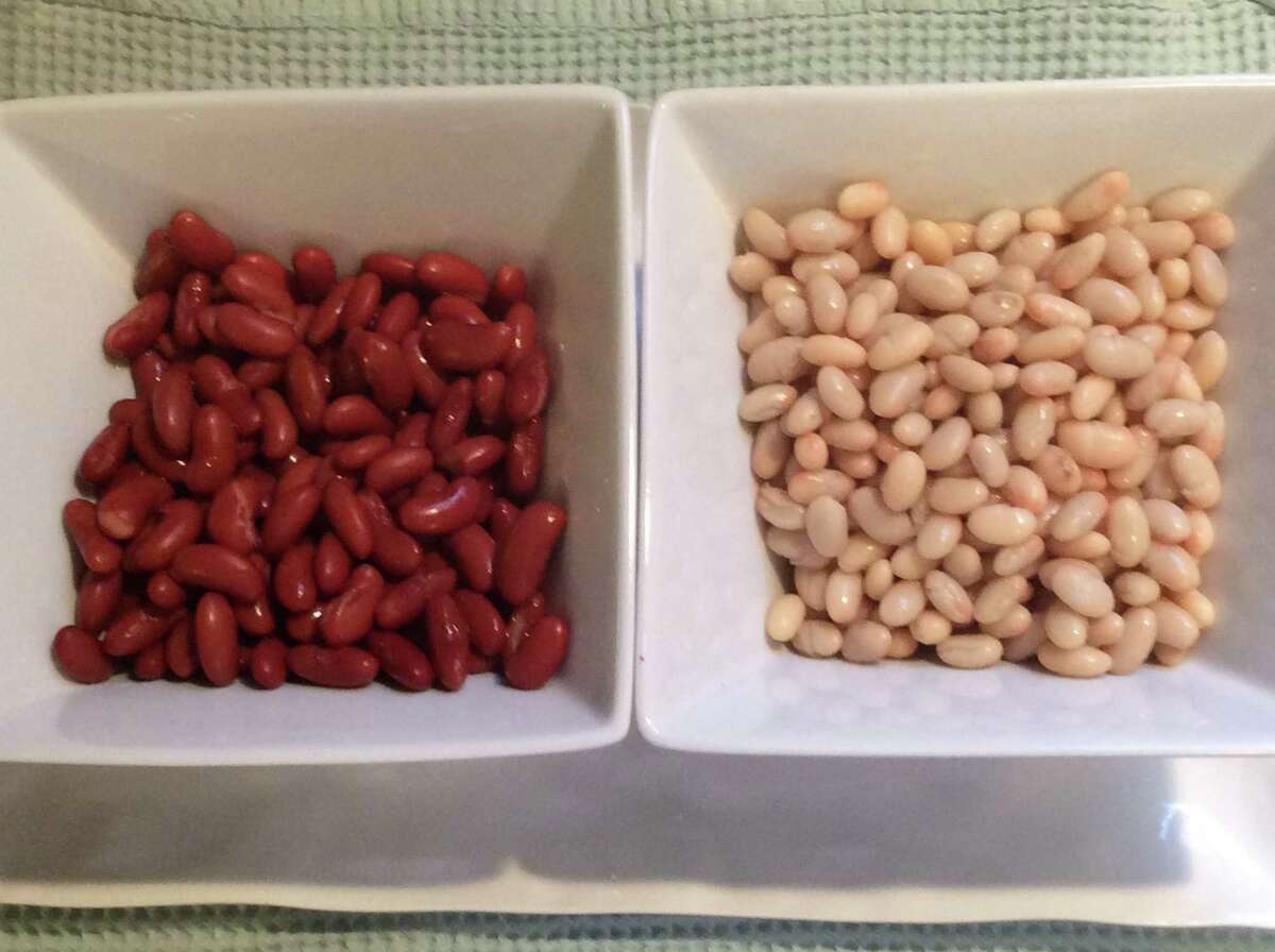 The drained and rinsed beans