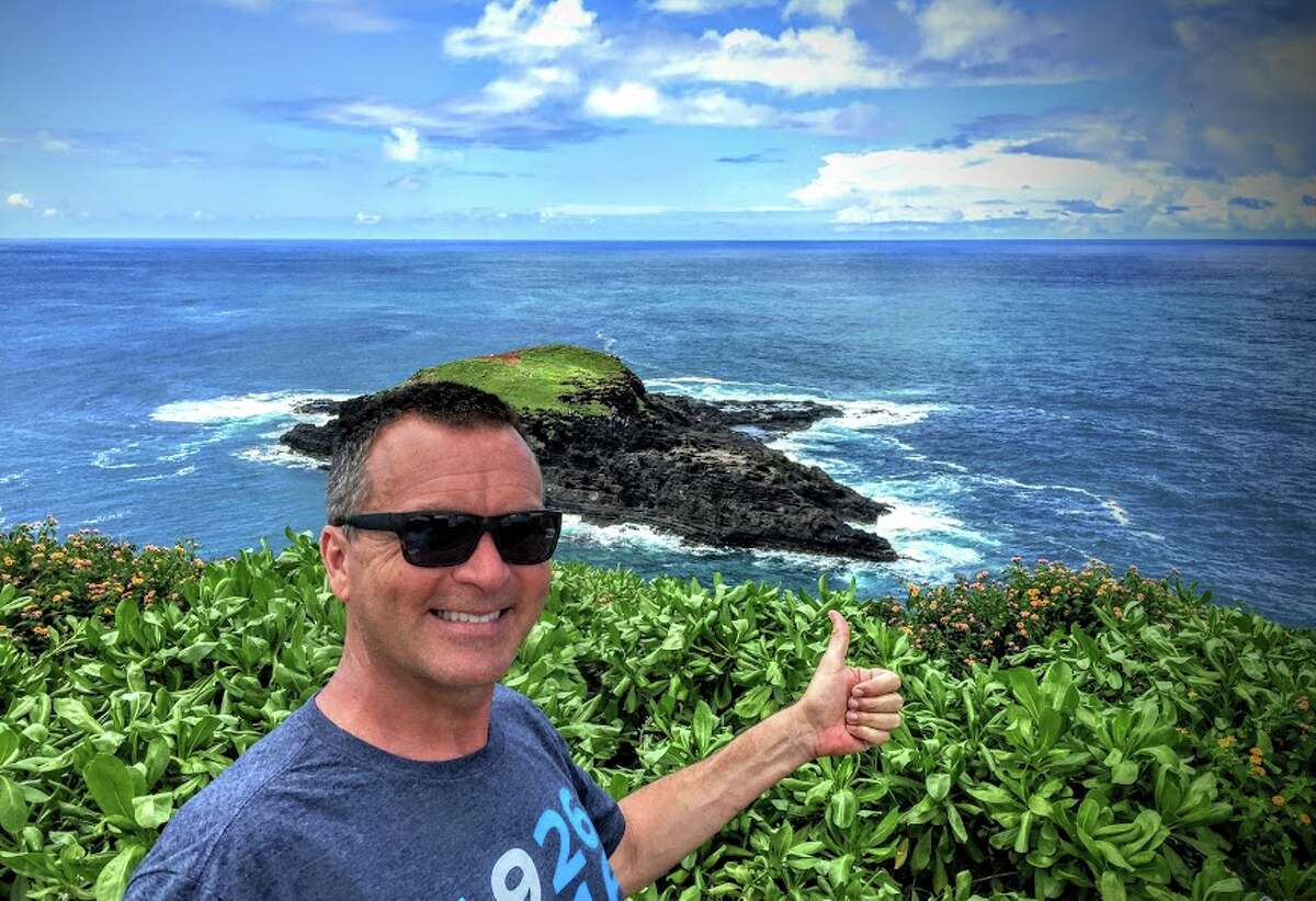 Chris McGinnis near Kilauea lighthouse in Kauai
