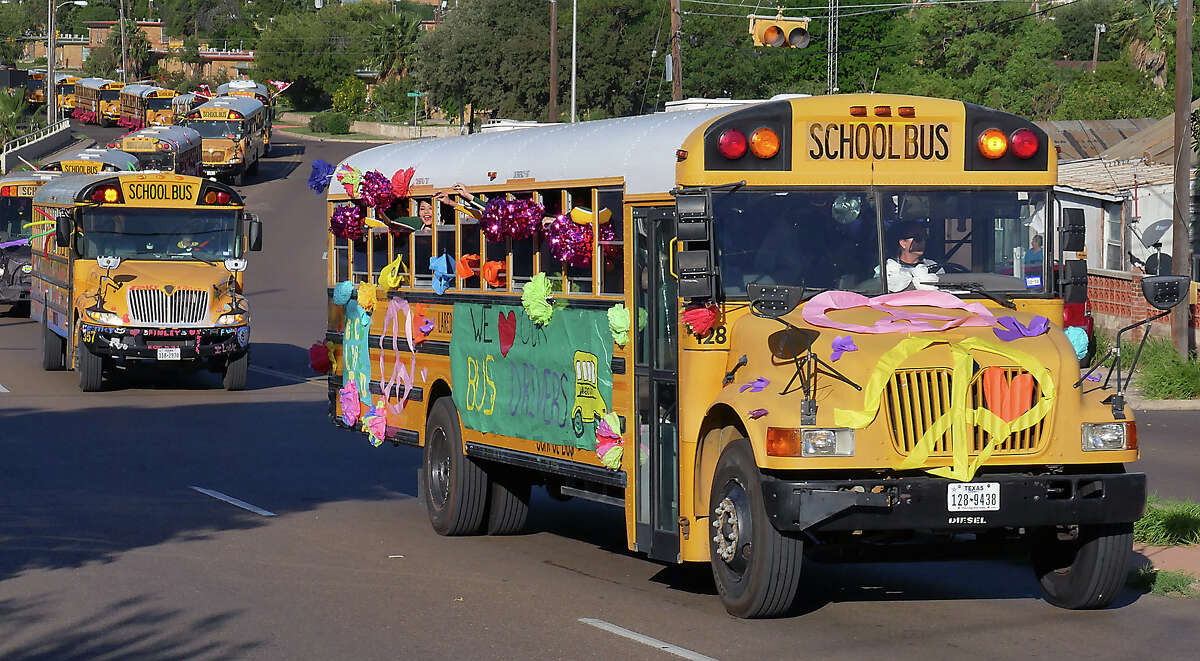 Laredo-area school districts hold annual bus parade across the city